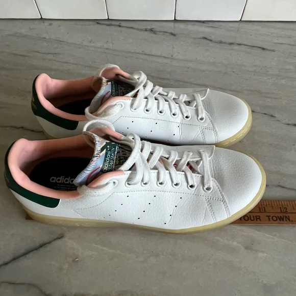 ADIDAS SNEAKERS TENNIS SHOES STAN SMITH 'White Collegiate Green' FZ3631 SZ 9.5 - Picture 13 of 13